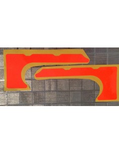 ORANGE FLUO OTK REAR POD CORNER STICKER KIT