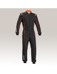SPARCO RACE SUIT GROOVE KS3 - BLACK AND ORANGE FLUOR