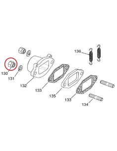 IAME X30 EXHAUST NUT JUNIOR - SENIOR 2
