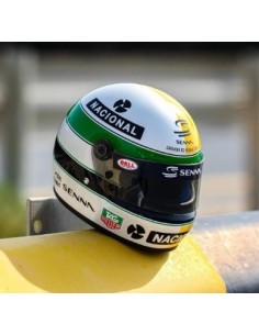 SENNA ORIGINAL REPLICA BELL MINI HELMET SCALE 1:2 2